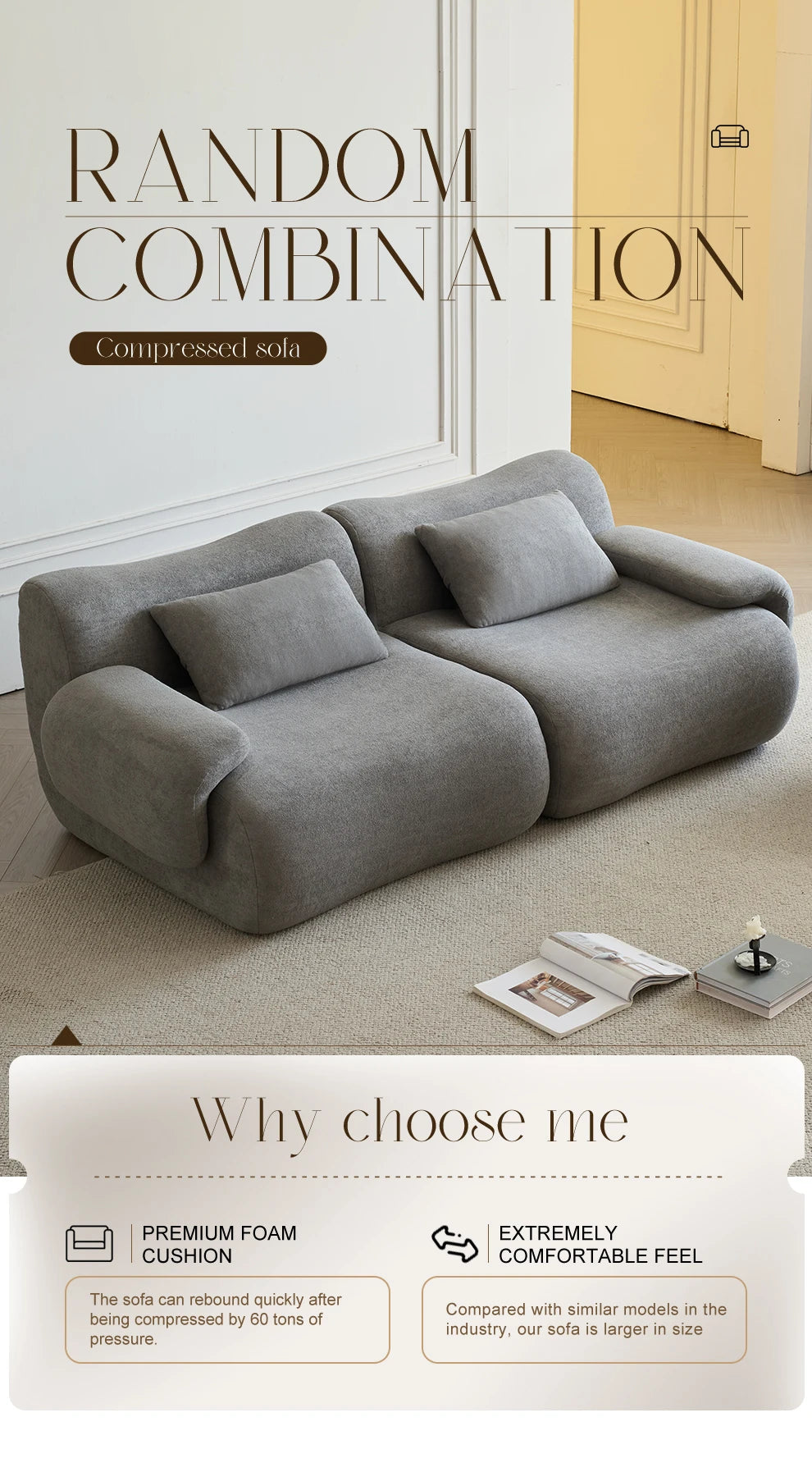 Armonia - 2-Seater / Compressed Sofa